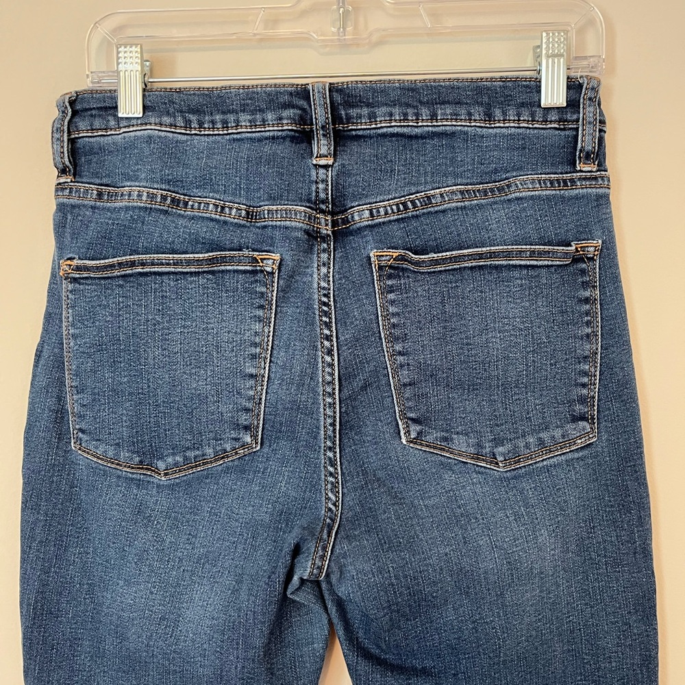J. Crew Mercantile Skinny Jeans Women's Size 30 Blue Whiskers Mid Rise - Picture 5 of 8
